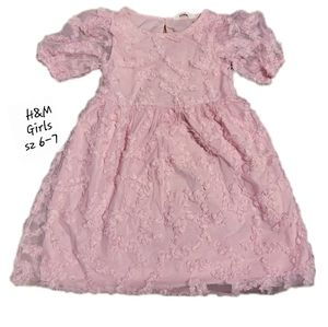H&M Girls Pink Floral Dress